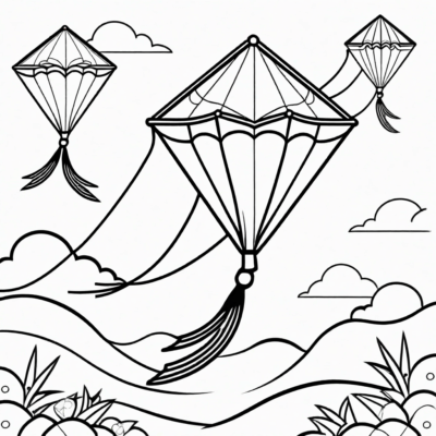 tranh tô màu diều