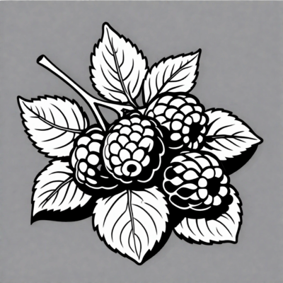 tranh tô màu mâm xôi