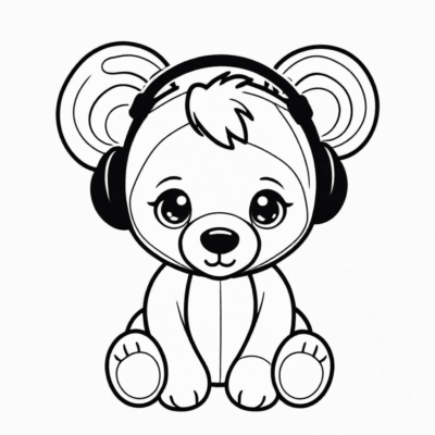 gấu Uszatek tô màu