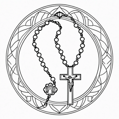 bức tranh tô màu chuỗi hạt