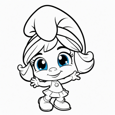 Cô Bé Xì Trum Tô Màu