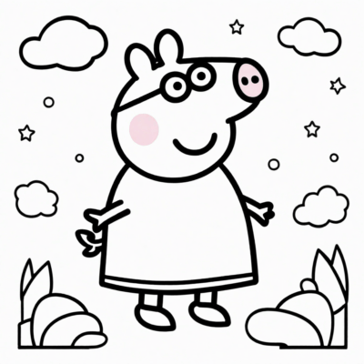 sách tô màu Peppa heo