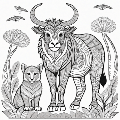 sách tô màu động vật khó