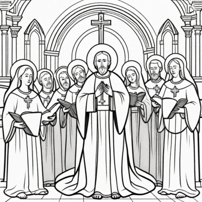 Mình Thánh Chúa – các tín hữu hát những bài thánh ca,