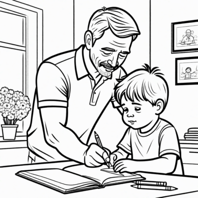 Trẻ vẽ cho bố – Ngày của Bố