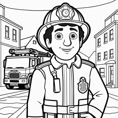 sách tô màu cứu hỏa Sam