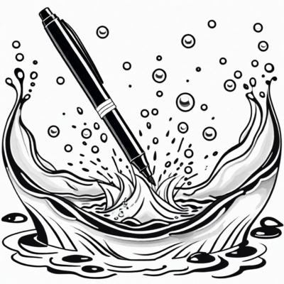 sách tô màu nước với bút