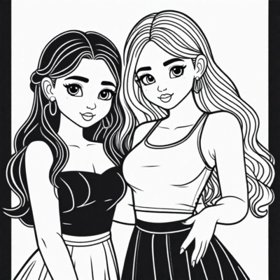 tranh tô màu bff