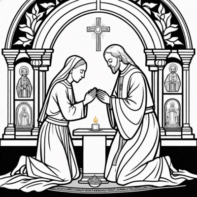 Những tín hữu quỳ trước Mình Thánh Chúa