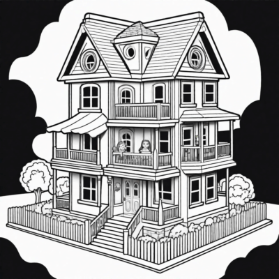 ngôi nhà Gabi tranh tô màu