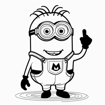 tranh tô màu Minion Bob