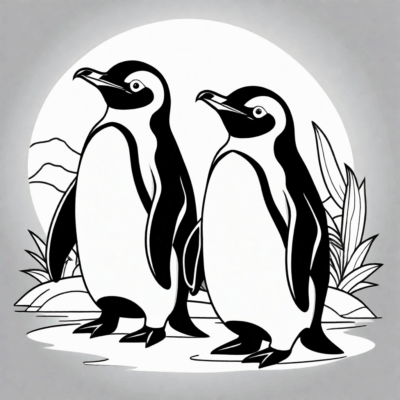 penguin Madagascar coloring book