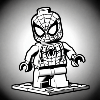 sách tô màu spider man lego