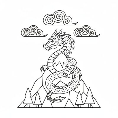 tranh tô màu rồng cho người lớn