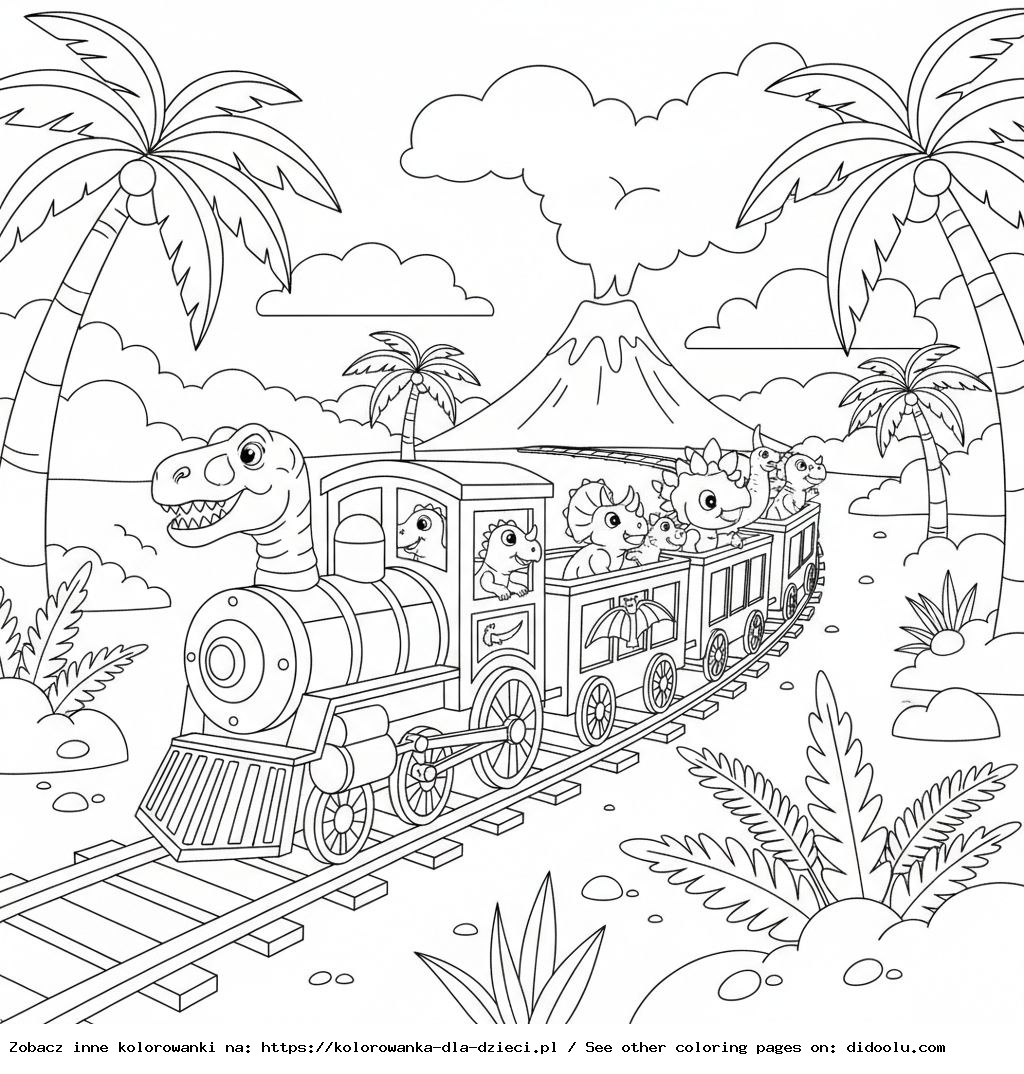 Tên: Tranh tô màu Tàu Khủng Long (Dinotrain)