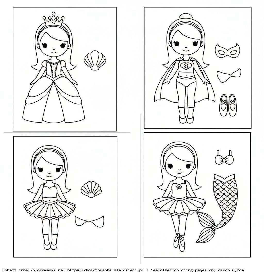 Tên của tranh tô màu búp bê thay đồ để in