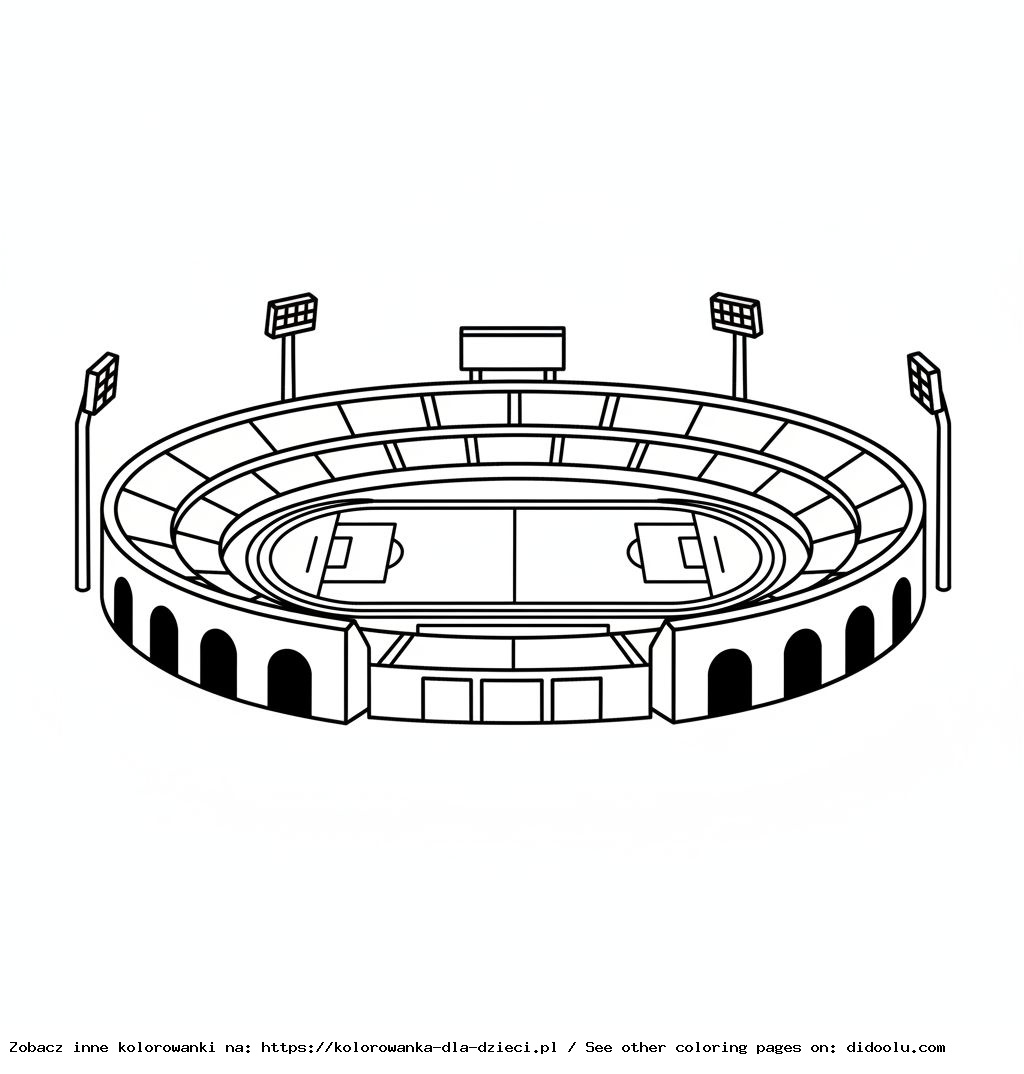 Tên trang tô màu: Sân vận động