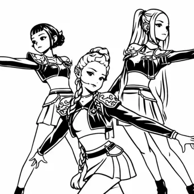 Tranh tô màu Rumi – Thợ Săn Quỷ K-pop